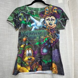 2013 Disney Parks Haunted‎ Mansion Halloween Shirt Rhinestones Women's Small
